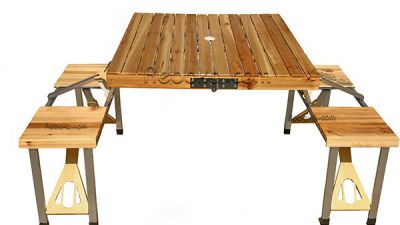 میز و صندلی تاشو چوبی - ایران اینتکس